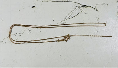 Law K18 gold slide ball chain necklace approximately 45 cm long