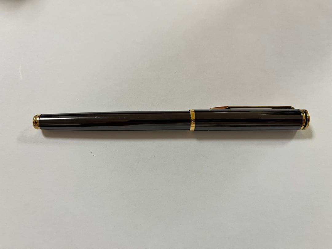 Vintage Waterman fountain pen shown with its protective case on a white background