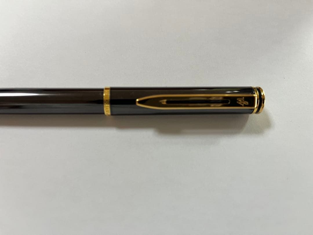 Vintage Waterman fountain pen shown with its protective case on a white background