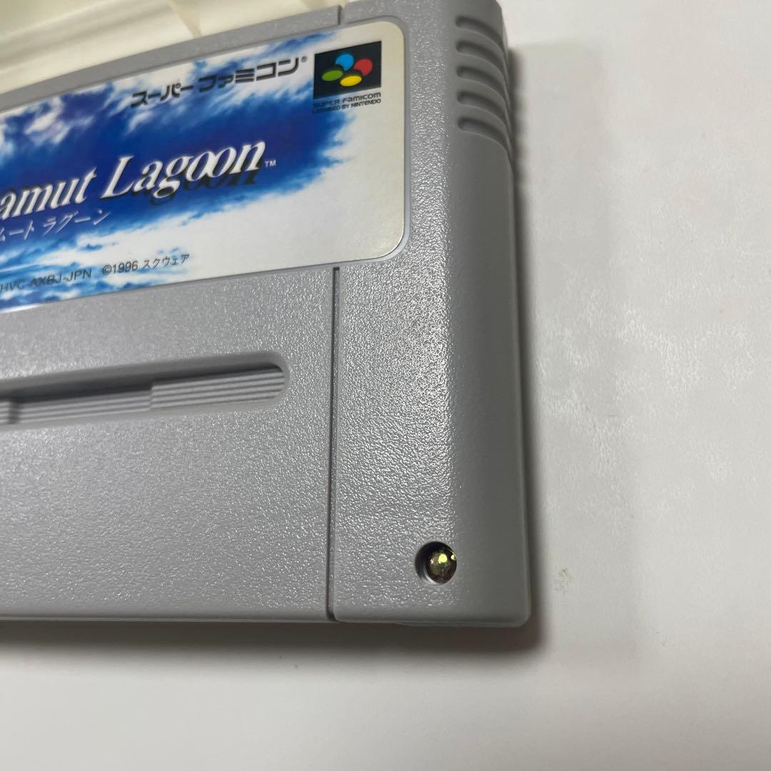 Used Bahamute Lagoon game cartridge for Super Famicom RPG in original case