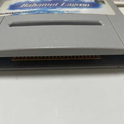 Used Bahamute Lagoon game cartridge for Super Famicom RPG in original case