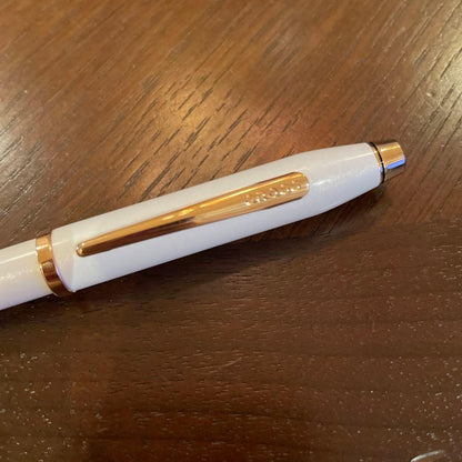 CROSS Century Fountain Pen No.153 unused with black finish and silver accents on white background