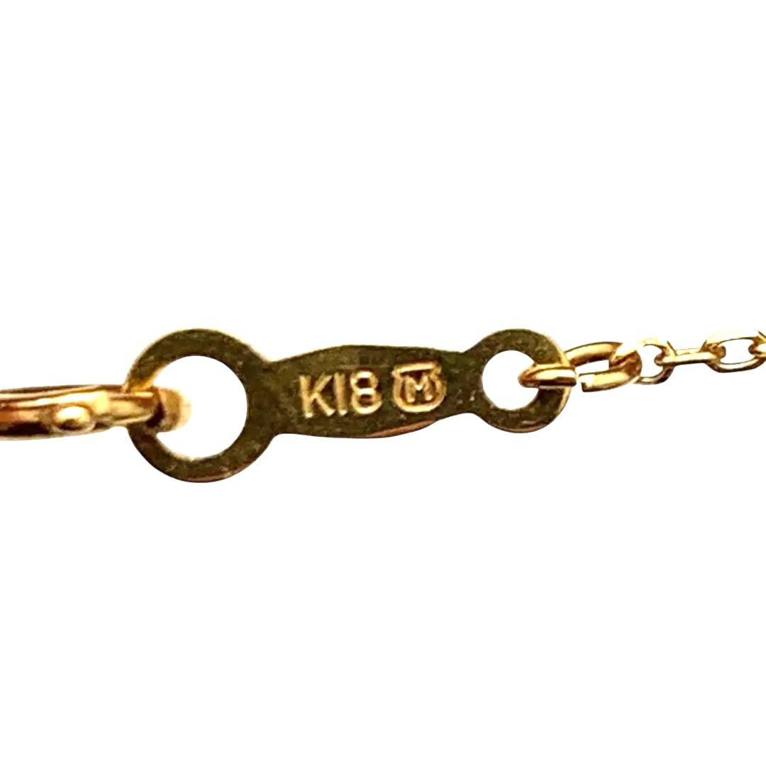 Mikimoto K18 gold necklace with a heart-shaped pendant measuring 1.5cm on a 40cm chain