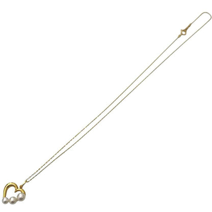 Mikimoto K18 gold necklace with a heart-shaped pendant measuring 1.5cm on a 40cm chain
