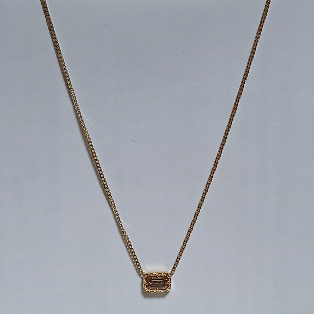 Agete 2022 WinterLimited K18 gold necklace with sparkling diamond pendant