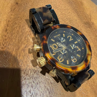 NIXON 腕時計 べっ甲柄 クロノグラフ Quartz Men's Watch — Japanese