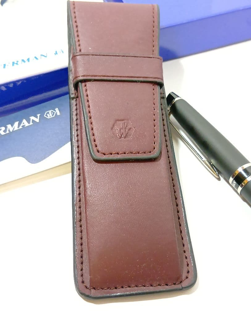 WATERMAN Expert Matte Black CT ballpoint pen with matte finish and silver accents shown with box