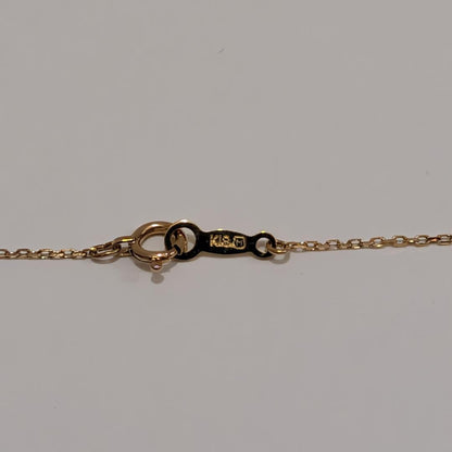 Mikimoto pearl diamond necklace with 7mm pearl set in 18K yellow gold on a 40cm chain