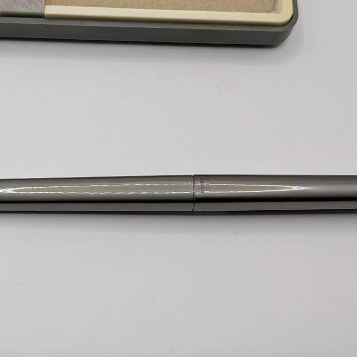 Vintage PILOT Quatro gray gunmetal fountain pen with original box and ink cartridge
