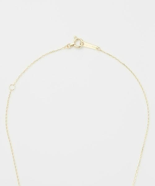 Agete K10YG yellow gold necklace with 0.03 carat diamond and 40 cm adjustable chain