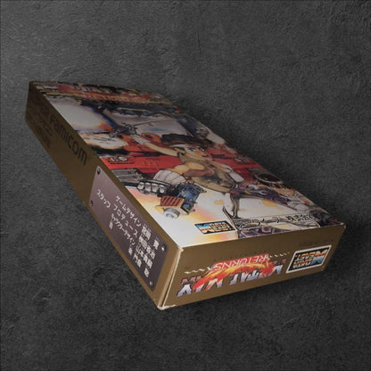 Metal Max Returns SNES game cartridge with original label showing age-related deterioration