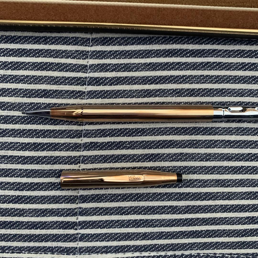 CROSS 14kt classic ballpoint pen and mechanical pencil set with metal body and oil-based ink