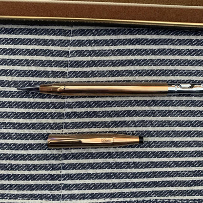 CROSS 14kt classic ballpoint pen and mechanical pencil set with metal body and oil-based ink