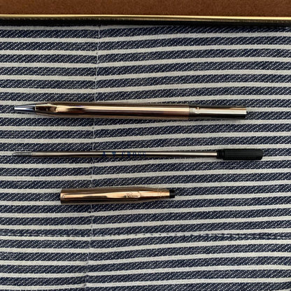 CROSS 14kt classic ballpoint pen and mechanical pencil set with metal body and oil-based ink