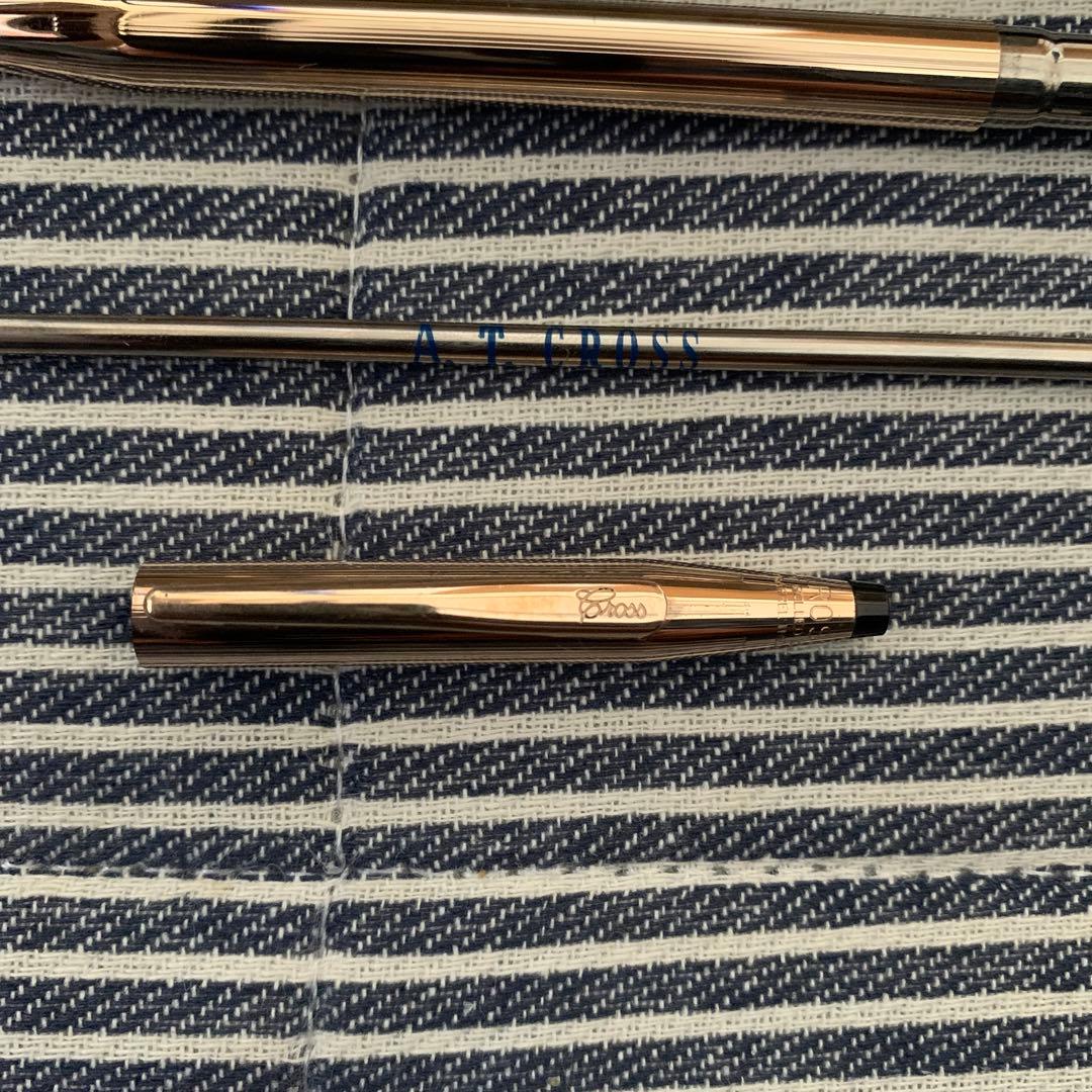 CROSS 14kt classic ballpoint pen and mechanical pencil set with metal body and oil-based ink