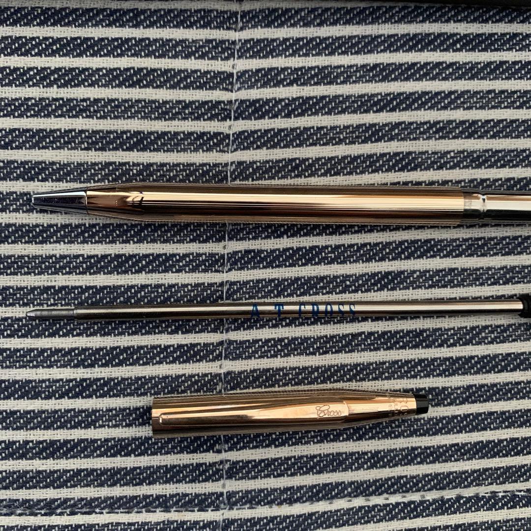 CROSS 14kt classic ballpoint pen and mechanical pencil set with metal body and oil-based ink