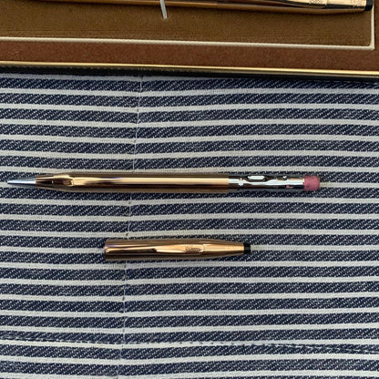 CROSS 14kt classic ballpoint pen and mechanical pencil set with metal body and oil-based ink