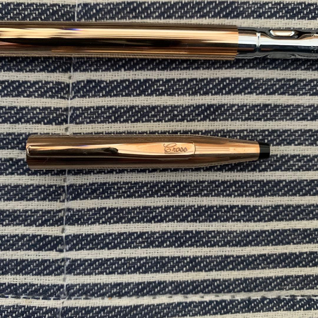 CROSS 14kt classic ballpoint pen and mechanical pencil set with metal body and oil-based ink