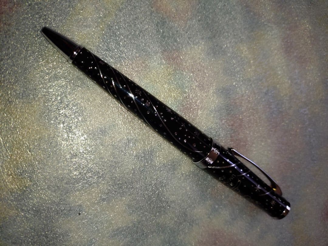 Limited Edition Cross Disney Fantasia black ballpoint pen with starry sky pattern and metal body