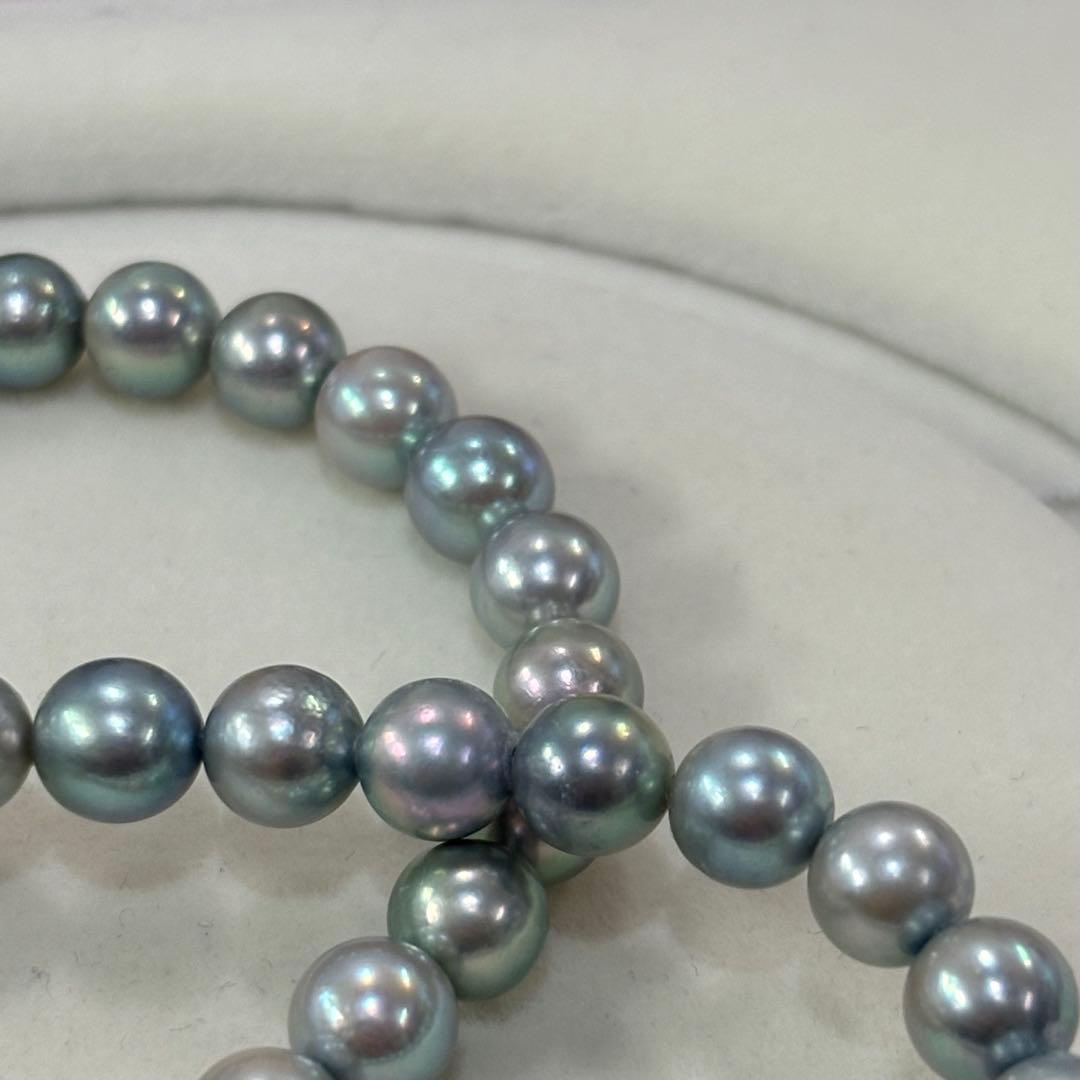 Elegant Akoya pearl necklace featuring 7.5-8mm pearls and 42cm length with a 925 stamped clasp
