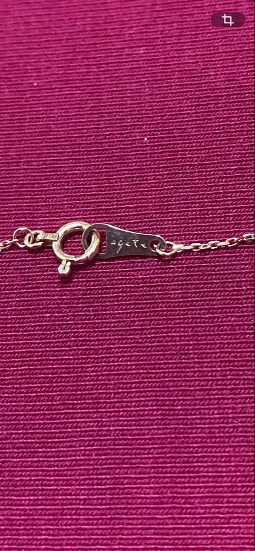 Agete K10 gold necklace 45 cm with 0.05 ct diamond pendant elegant design