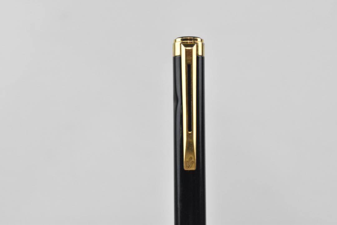 Used Waterman A270 Perspective Twist ballpoint pen with blue ink and slight wear on body