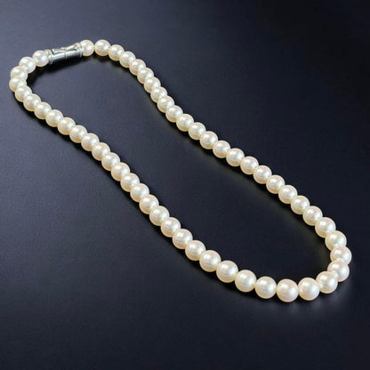 Highest Quality Aurora Pearl Tamaki Akoya Pearl Necklace with 7.6mm pearls and 42cm length