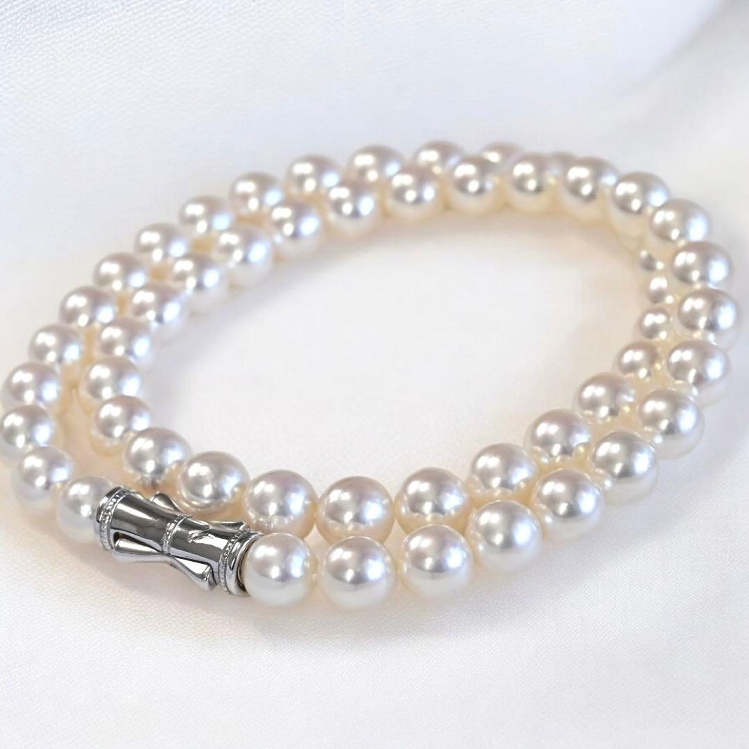 Highest Quality Aurora Pearl Tamaki Akoya Pearl Necklace with 7.6mm pearls and 42cm length