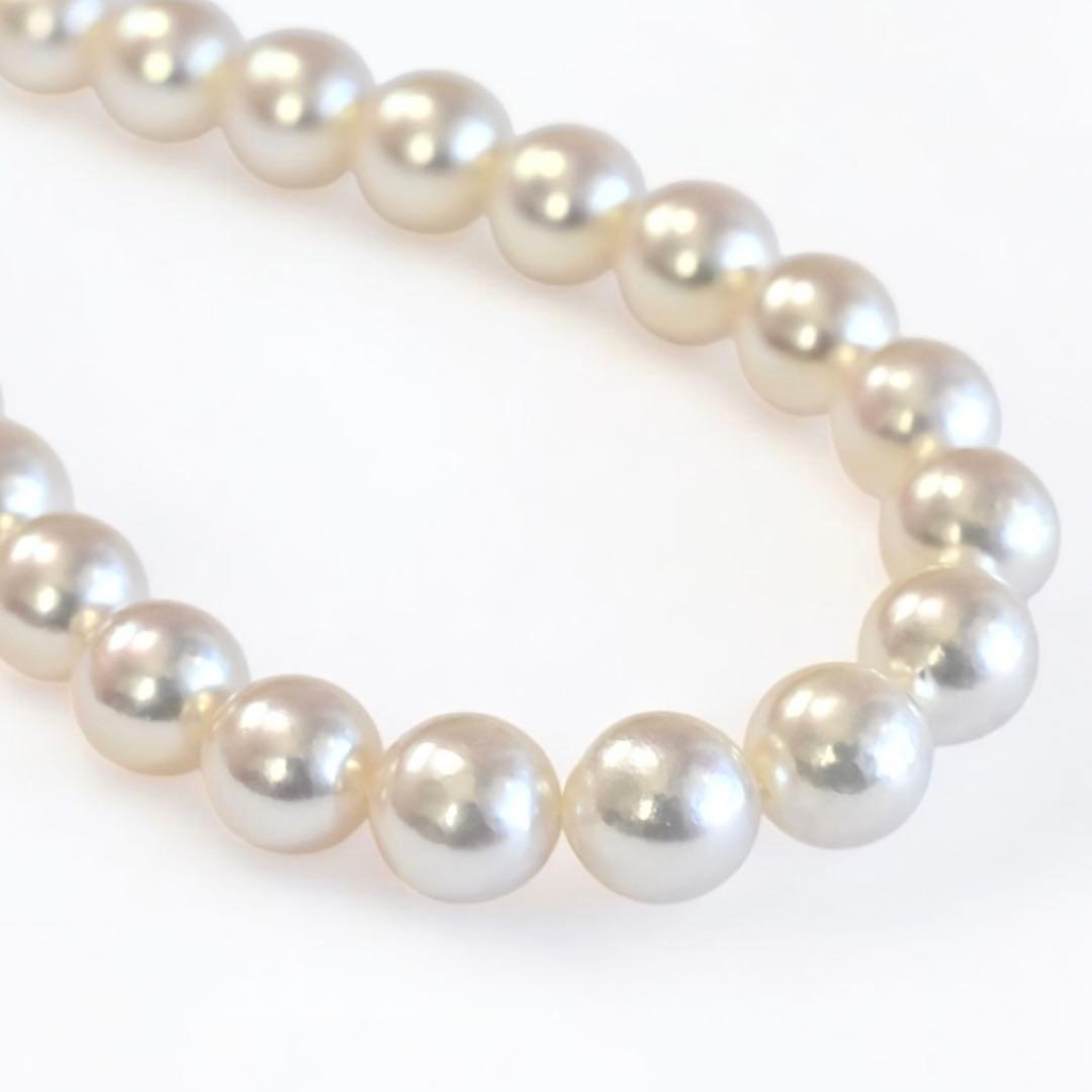 Highest Quality Aurora Pearl Tamaki Akoya Pearl Necklace with 7.6mm pearls and 42cm length