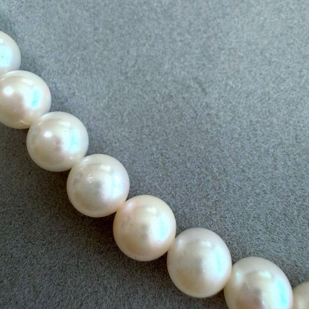 Akoya pearl necklace 42 cm length in pink white pearls set on SV925 silver chain