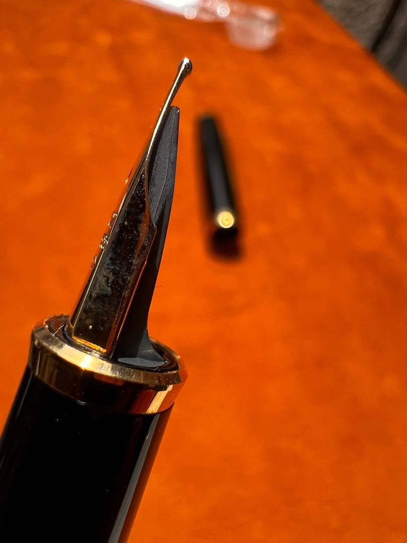 Pilot fountain pen with black body and gold accents featuring an elegant design