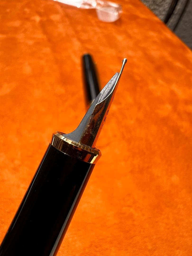 Pilot fountain pen with black body and gold accents featuring an elegant design
