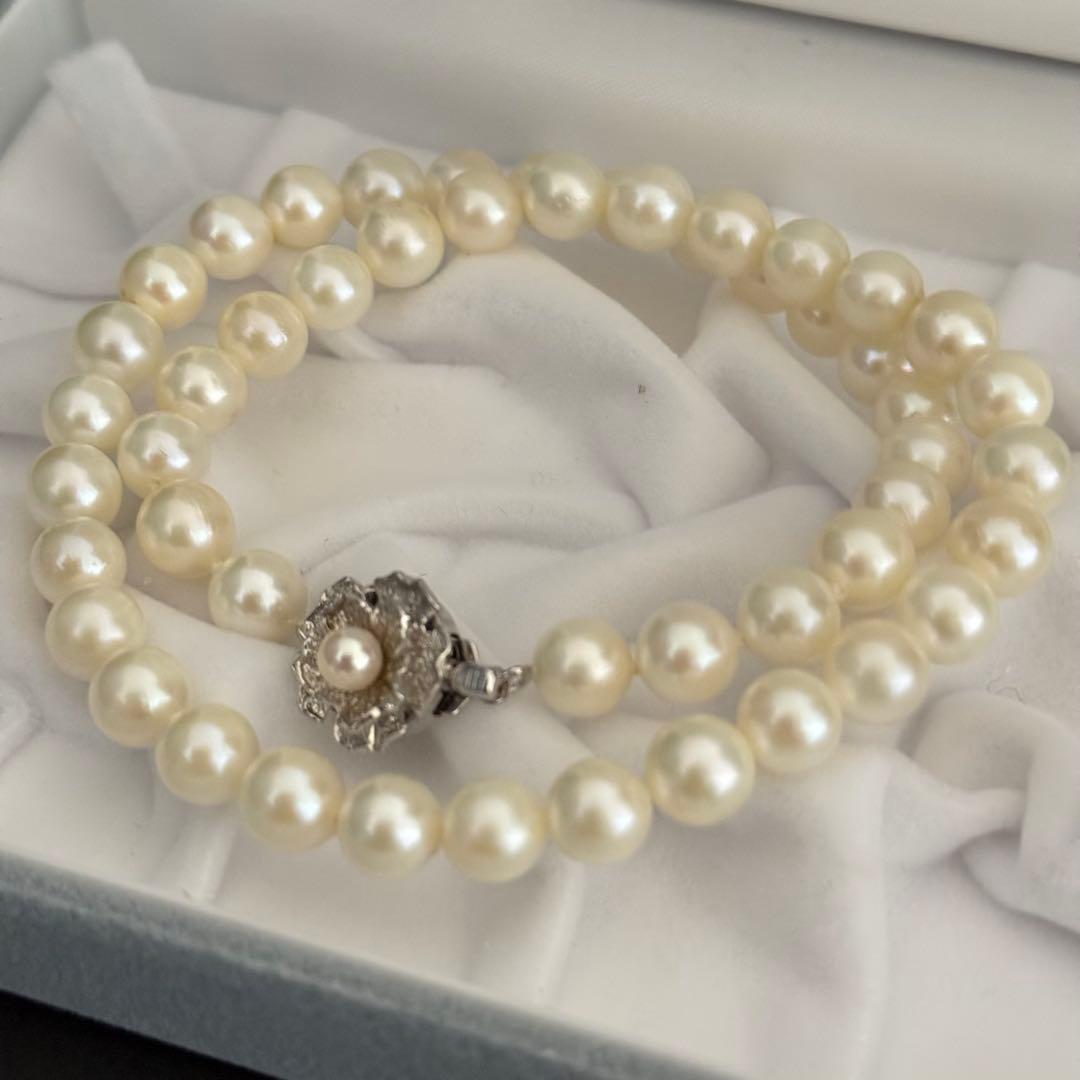 Honest Pearl Akoya pearl necklace with 7.5-7.8mm pearls, 40.5cm length