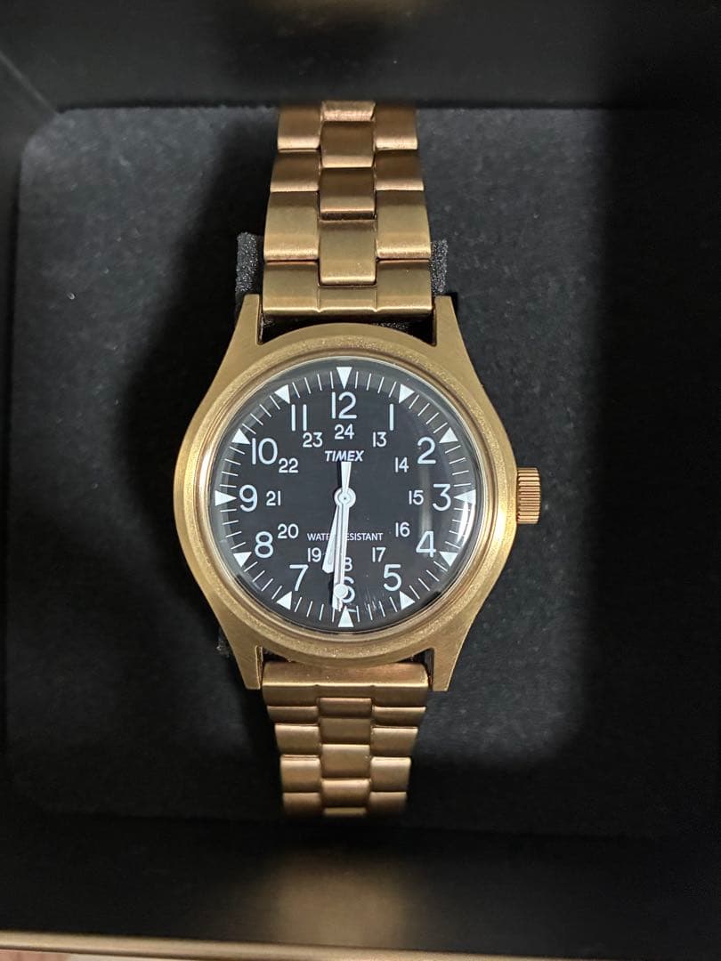 TIMEX × BEAMS CAMPER Copper Gold Quartz Men's Watch — Japanese