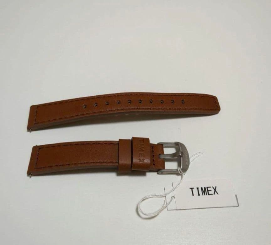 TIMEX Leather Strap Brown Men's Watch — Japanese
