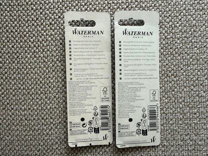 New WATERMAN ballpoint pen in brown color with fine and broad refills, shown unused