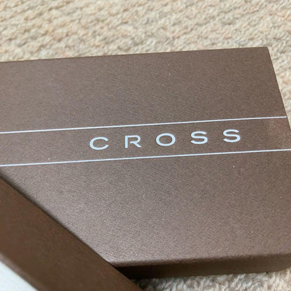 Silver CROSS ballpoint pen with a dedicated protective case on a white background