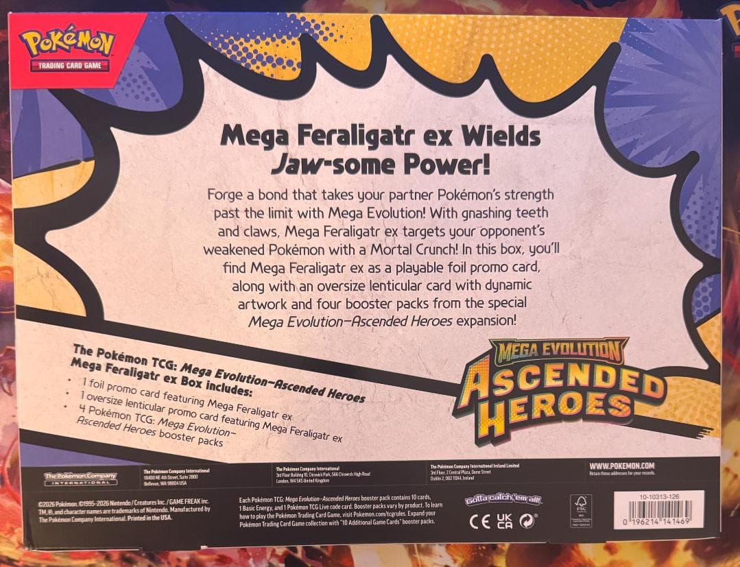 Pokemon Mega Feraligatr ex Box — English