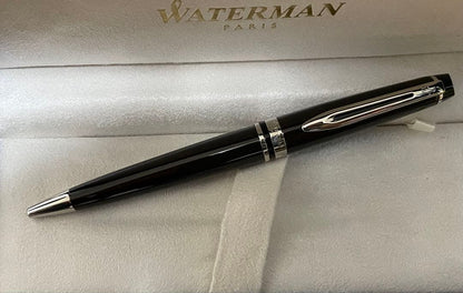 Waterman Expert ES Matte Brown CT ballpoint pen with brass body and lacquer finish shown on white background