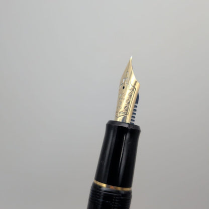 Close-up of PILOT Pen Custom 742 fountain pen measuring 14.5 cm with silver accents
