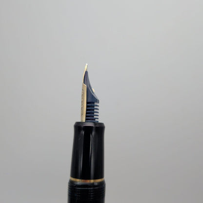 Close-up of PILOT Pen Custom 742 fountain pen measuring 14.5 cm with silver accents
