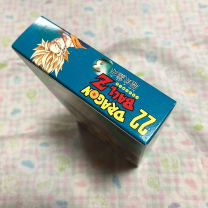 Dragon Ball Z Super Butoden 3 SNES video game cartridge and box with slight damage on bottom right corner