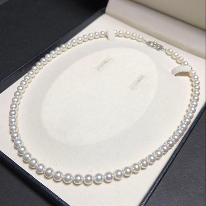 Hana-dama Grade Mikimoto Akoya pearl semi-long necklace with 7.0mm pearls and 49cm length