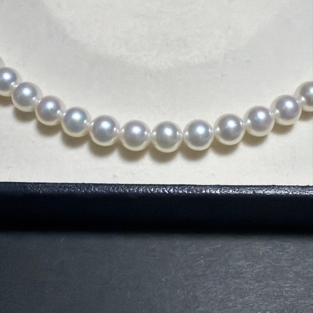 Hana-dama Grade Mikimoto Akoya pearl semi-long necklace with 7.0mm pearls and 49cm length
