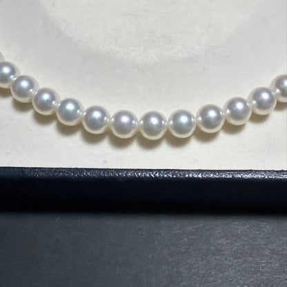 Hana-dama Grade Mikimoto Akoya pearl semi-long necklace with 7.0mm pearls and 49cm length