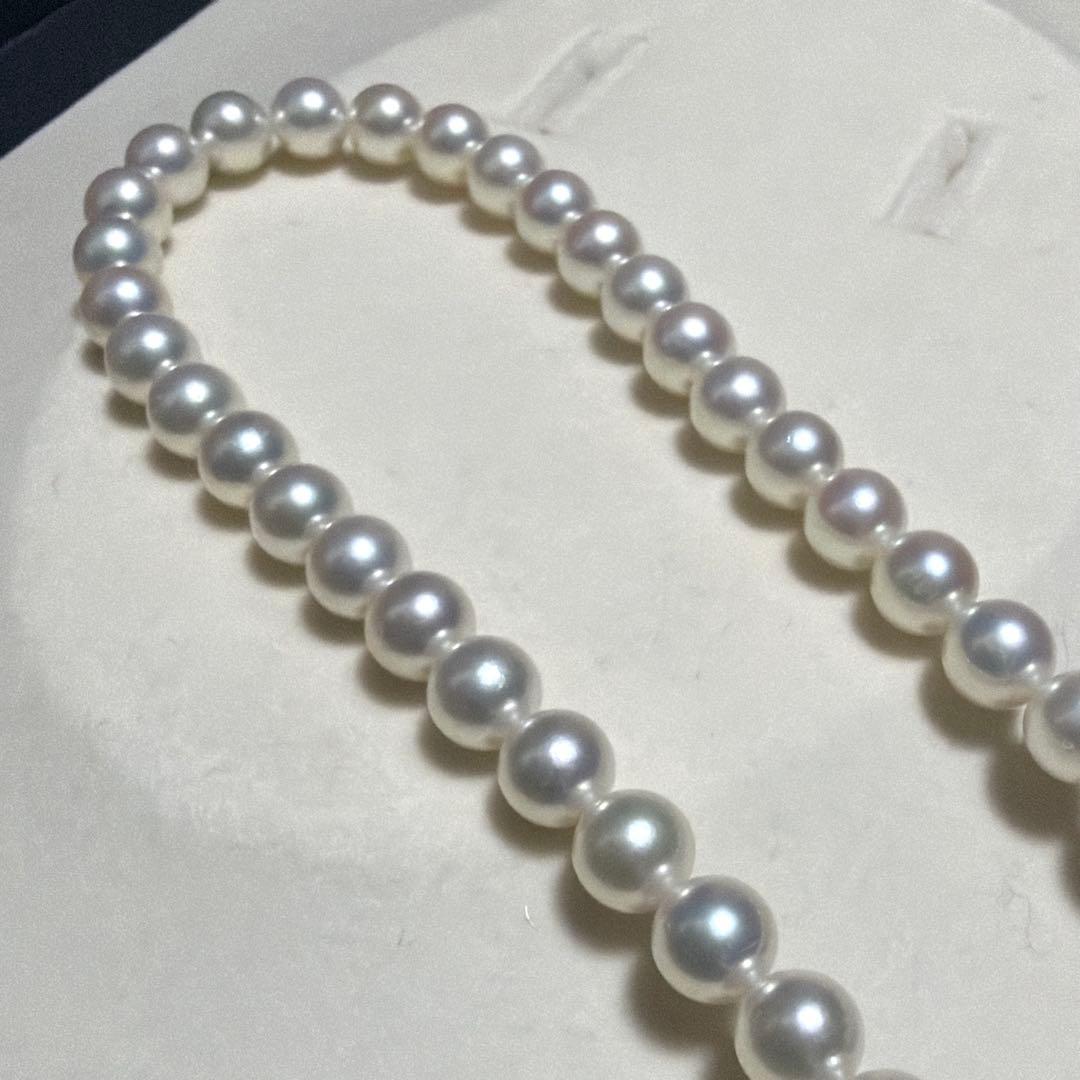 Hana-dama Grade Mikimoto Akoya pearl semi-long necklace with 7.0mm pearls and 49cm length