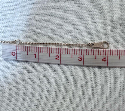 Agete K10 gold necklace with 0.1ct diamond pendant measuring 41 cm length