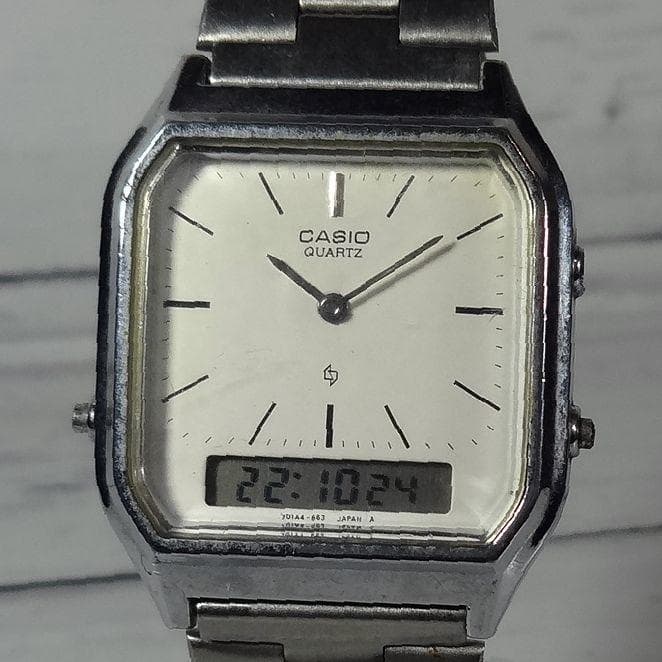 CASIO AQ-222 Digital Men's Watch — Japanese