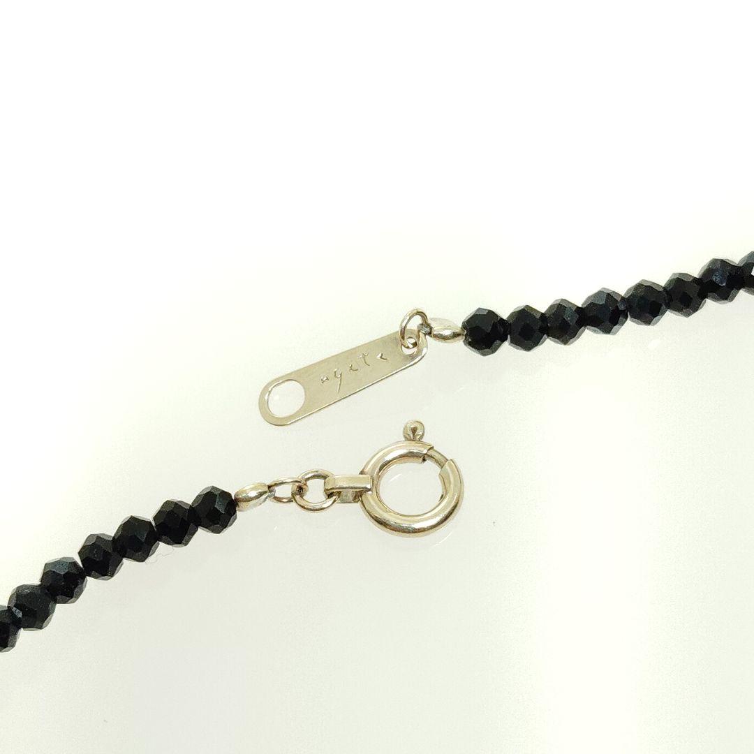 Agate K10 Onyx black stone long gold necklace measuring 70 cm with 4.2 g weight