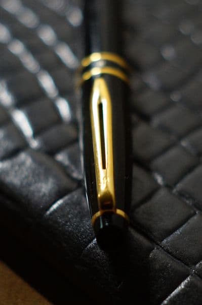 Waterman Expert Essential Classic Black fountain pen with extra fine nib and black lacquer finish